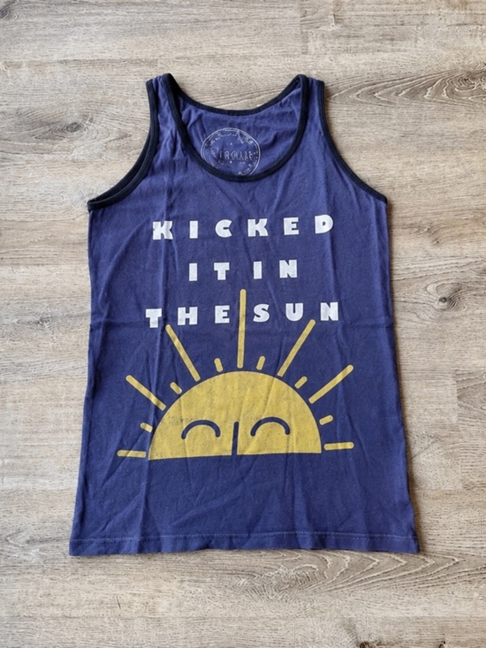 Tiny Whales Boys Tank Top Size 5 Blue Kicked It In The Sun Graphic Summer Tee